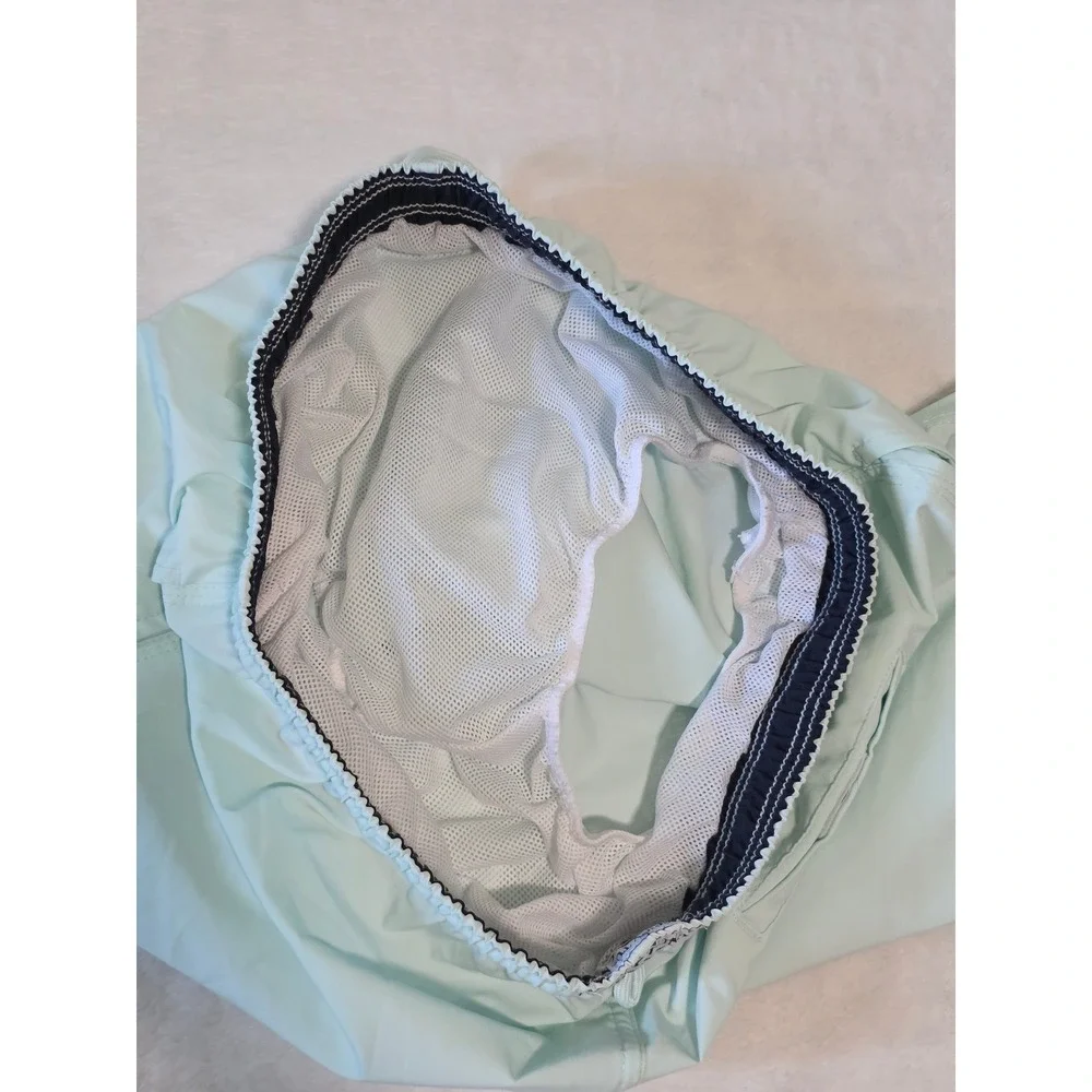 Spicy Tuna Mens Mint Green Swim Trunks Mesh Lined Board Shorts Size Large